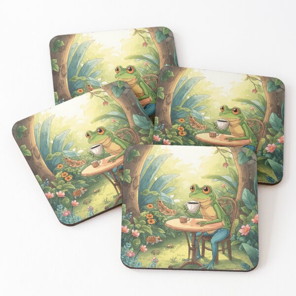 Item preview, Cute Coffee Frog Sticker designed and sold by ModernMoodCo.