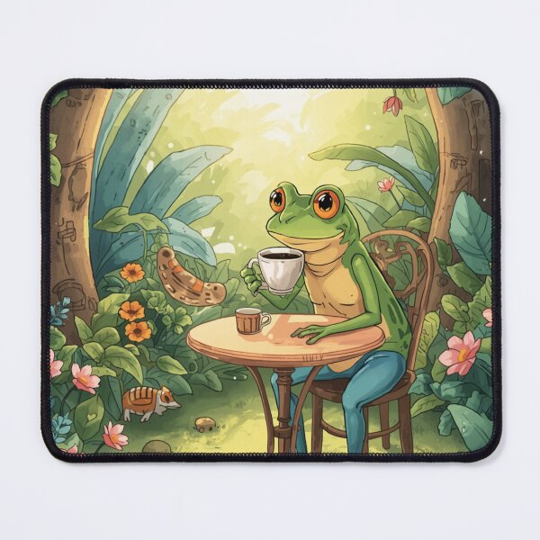 Item preview, Cute Coffee Frog Sticker designed and sold by ModernMoodCo.