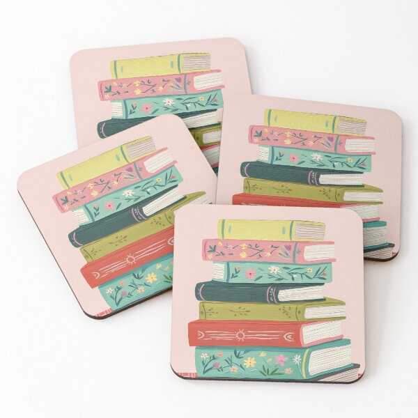 Item preview, Cottagecore Stacked Books Painting designed and sold by soheedesigns.