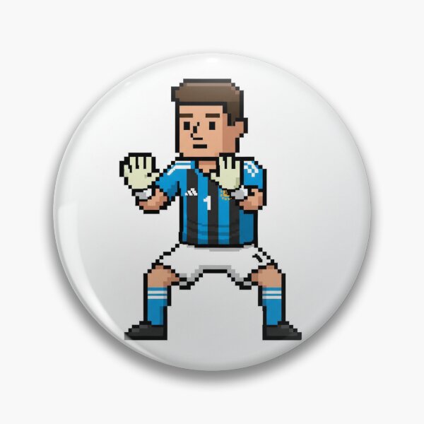 Item preview, 8-bit pixelated illustration of Gerónimo Rulli, goalkeeper of the Argentine national football team designed and sold by divinaimpresion.
