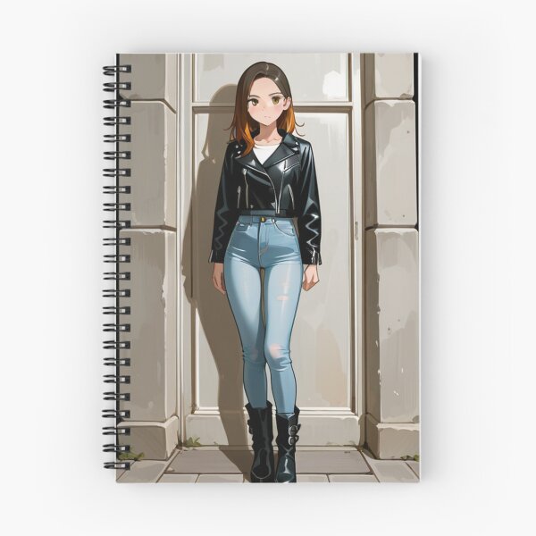 Item preview, Fashion - Man in Black Leather Jacket Slim Jeans Streetwear Anime Variant 4 designed and sold by AnimeShin.