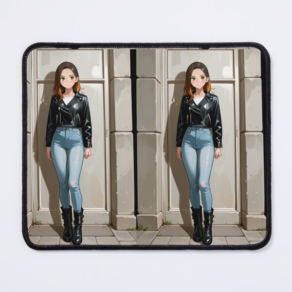 Item preview, Fashion - Man in Black Leather Jacket Slim Jeans Streetwear Anime Variant 4 designed and sold by AnimeShin.