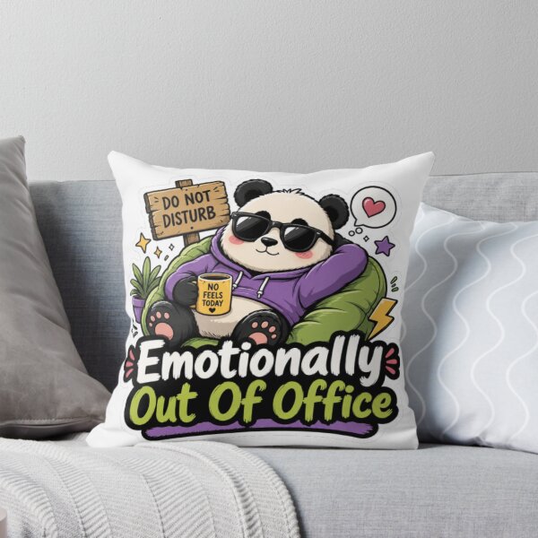 Item preview, Emotionally Out Of Office Panda Sticker  designed and sold by PixoNest.