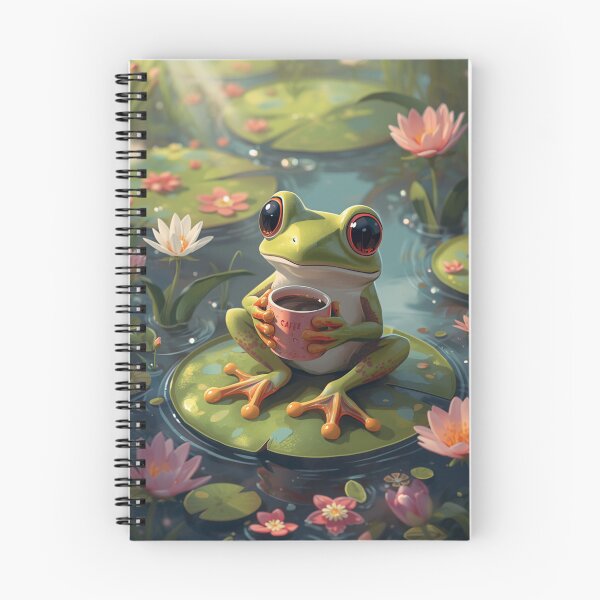Item preview, Cute Coffee Frog Sticker designed and sold by ModernMoodCo.