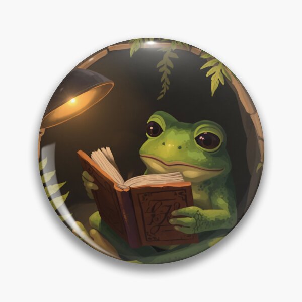 Item preview, Reading Frog Cute Sticker designed and sold by ModernMoodCo.