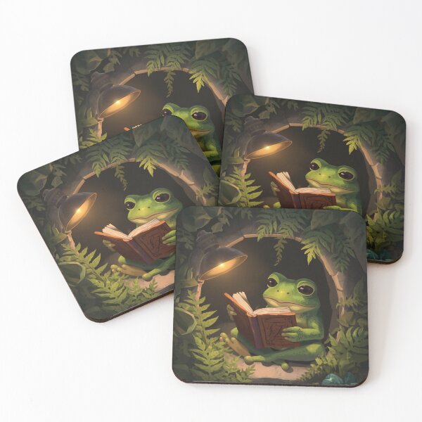 Item preview, Reading Frog Cute Sticker designed and sold by ModernMoodCo.