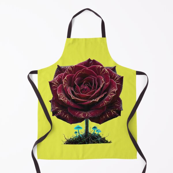 Item preview, Gothic Crimson Rose Velvet Botanical with Neon Spores Art designed and sold by Utopian-Magic.