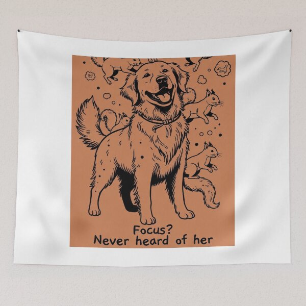 Item preview, Focus? Never Heard of Her Funny Golden Retriever Shirt | ADHD Dog Humor Gift designed and sold by GalleryPeak.