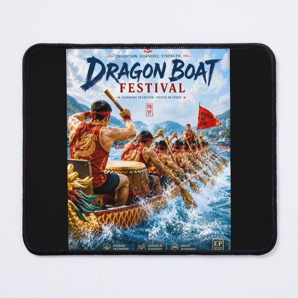 Item preview, Retro Dragon Boat Racing Sports Poster designed and sold by Easternpantry.