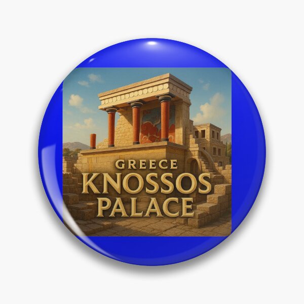 Item preview, Knossos Palace Greece Ancient 3D Label   designed and sold by PaintMeWorld.