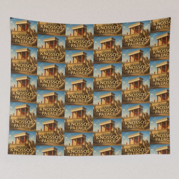 Item preview, Knossos Palace Greece Ancient 3D Label   designed and sold by PaintMeWorld.