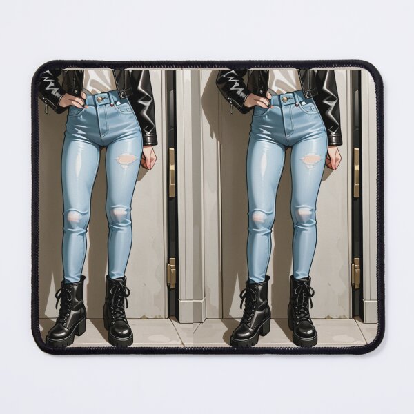 Item preview, Fashion - Man in Black Leather Jacket Slim Jeans Streetwear Anime Variant 5 designed and sold by AnimeShin.