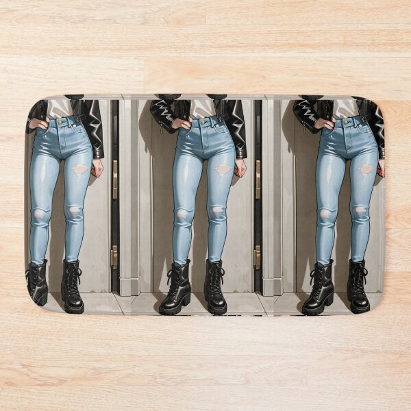 Item preview, Fashion - Man in Black Leather Jacket Slim Jeans Streetwear Anime Variant 5 designed and sold by AnimeShin.