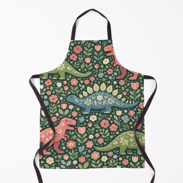 Item preview, Floral Dinosaurs Pattern Folk Art Illustration designed and sold by Owcomm.