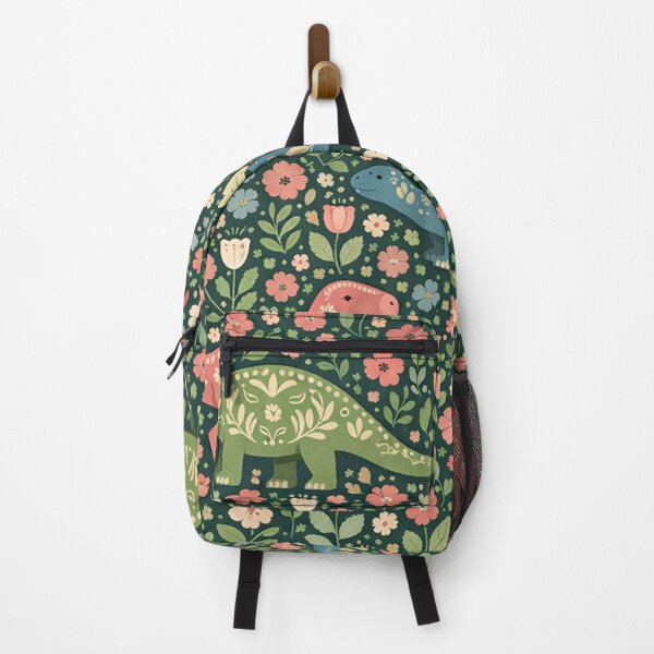 Item preview, Floral Dinosaurs Pattern Folk Art Illustration designed and sold by Owcomm.
