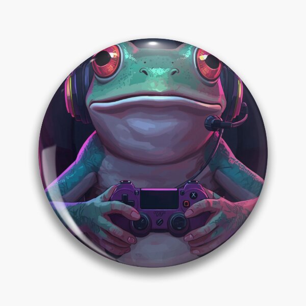 Item preview, Cute Gamer Frog Sticker designed and sold by ModernMoodCo.