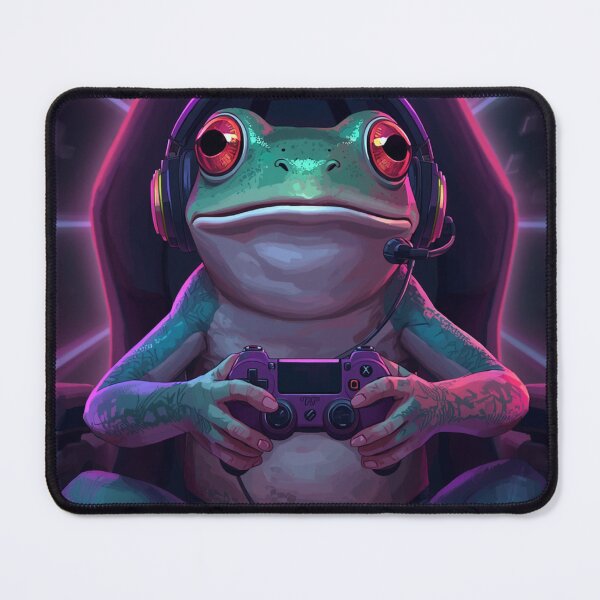 Item preview, Cute Gamer Frog Sticker designed and sold by ModernMoodCo.