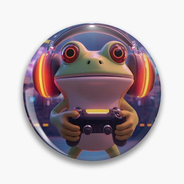 Item preview, Cute Gamer Frog Sticker designed and sold by ModernMoodCo.