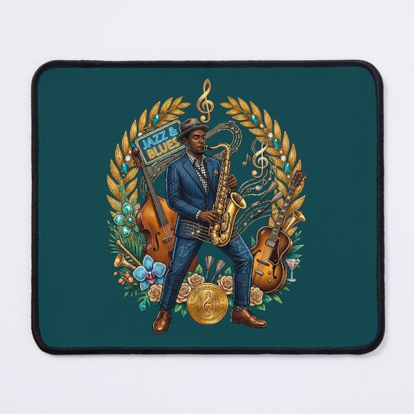 Item preview, Jazz and Blues Saxophone Player Vintage Music Art designed and sold by digitalbob60.