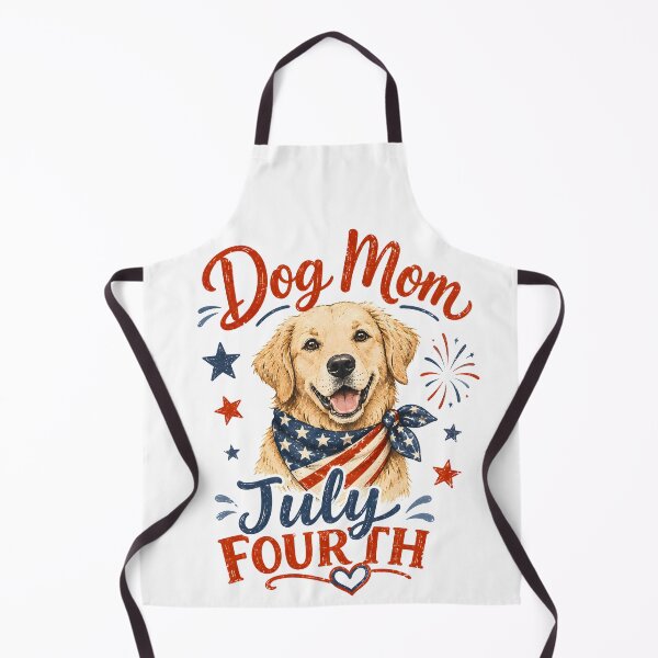 Item preview, Dog Mom July Fourth Patriotic Golden Retriever Fireworks Graphic designed and sold by Craft Design Alchemy.