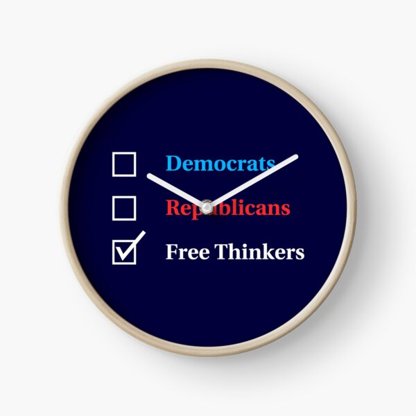 Election Ballot - Free Thinkers for Dark T's Clock
