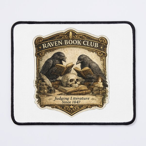 Item preview, Raven Book Club | Judging Literature Since 1847 | Dark Academia Gothic Reader Design designed and sold by MrDev.
