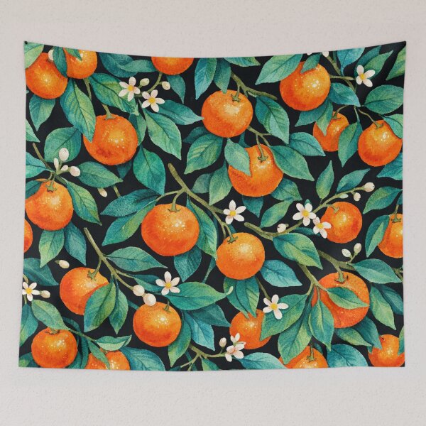 Item preview, Watercolor Orange Blossom Seamless Pattern designed and sold by Owcomm.