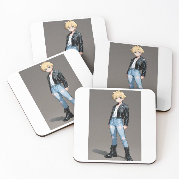 Item preview, Fashion - Man in Black Leather Jacket Slim Jeans Streetwear Anime Variant 6 designed and sold by AnimeShin.