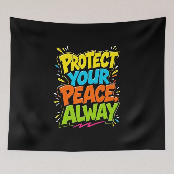 Item preview,  Protect Your Peace Always Bold Colorful Motivational  designed and sold by graphixpolash.