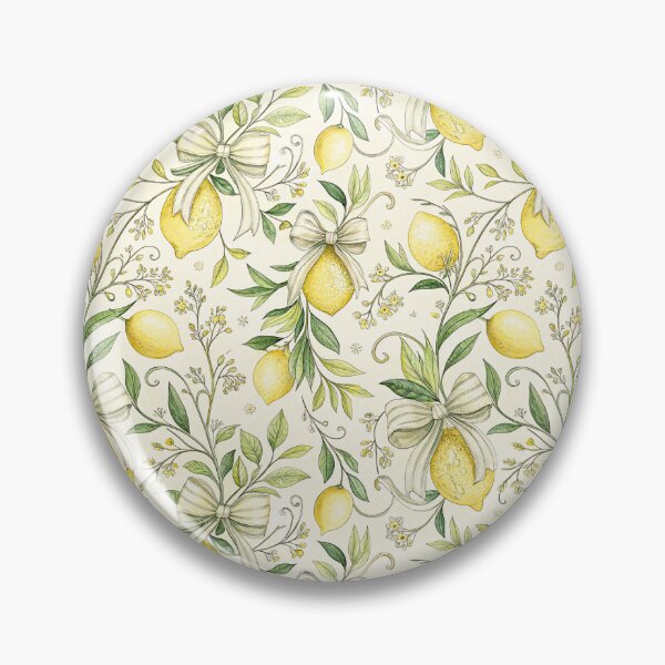 Item preview, Vintage Lemon Bow Botanical Pattern designed and sold by Petal & Pattern Co.