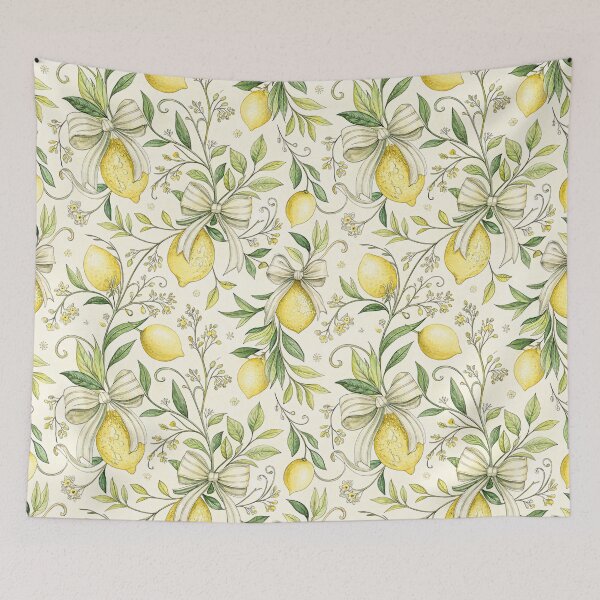 Item preview, Vintage Lemon Bow Botanical Pattern designed and sold by Petal & Pattern Co.