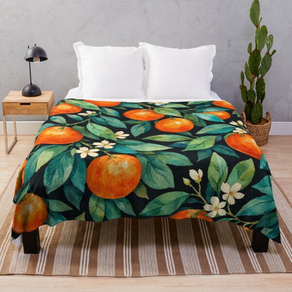 Item preview, Watercolor Orange Blossom Citrus Pattern designed and sold by Owcomm.