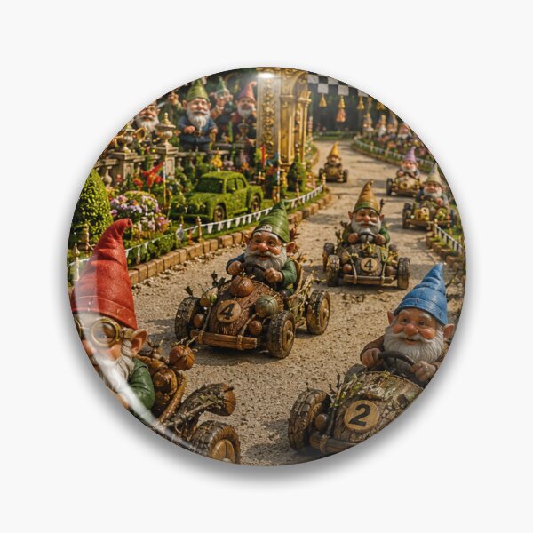 Item preview, The Gnomish Grand Prix – Whimsical Baroque Garden Racetrack designed and sold by InnerwayStudio.