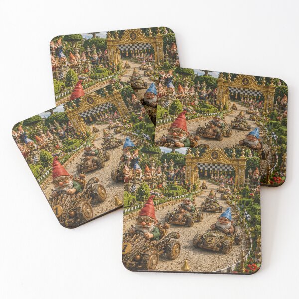 Item preview, The Gnomish Grand Prix – Whimsical Baroque Garden Racetrack designed and sold by InnerwayStudio.