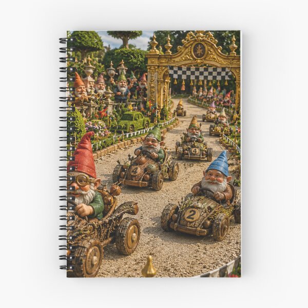 Item preview, The Gnomish Grand Prix – Whimsical Baroque Garden Racetrack designed and sold by InnerwayStudio.