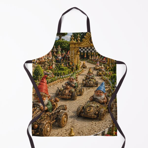 Item preview, The Gnomish Grand Prix – Whimsical Baroque Garden Racetrack designed and sold by InnerwayStudio.
