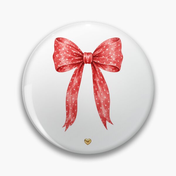 Item preview, Watercolor Red Bow with Golden Heart designed and sold by Ioanna-Studio.