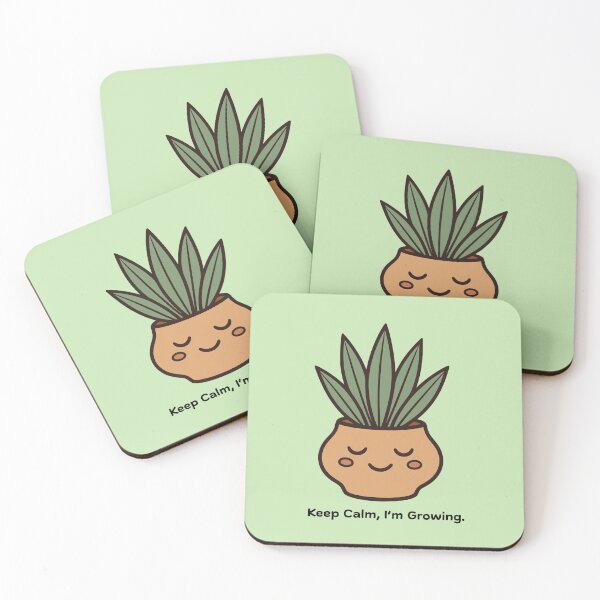 Item preview, Keep Calm Im Growing Cute Plant Quote designed and sold by Kidix Arts.