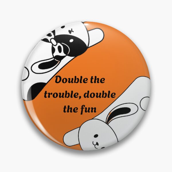 Item preview, Double the Trouble Double the Fun Bunnies designed and sold by Akira Design Store.