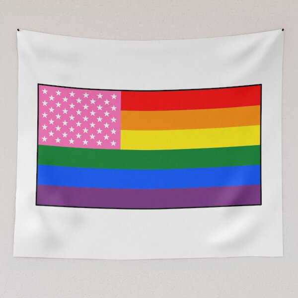 Item preview, Rainbow Stars and Stripes Pride Flag | Queer America | LGBTQ+ Equality Patriotic Protest Design designed and sold by LeftAF.