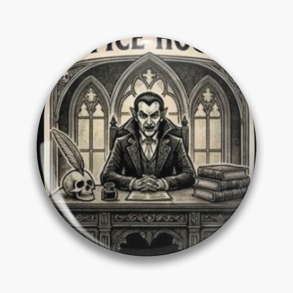 Item preview, Funny Vampire Boss Office Hours By Appointment Only Gothic Sticker designed and sold by DarkOriginArts.