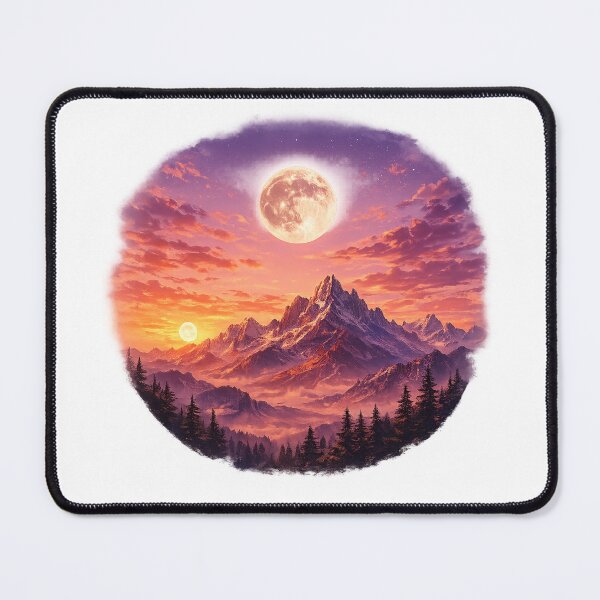 Item preview, Fantastic Mountains Under the Double Moon designed and sold by KM Design.
