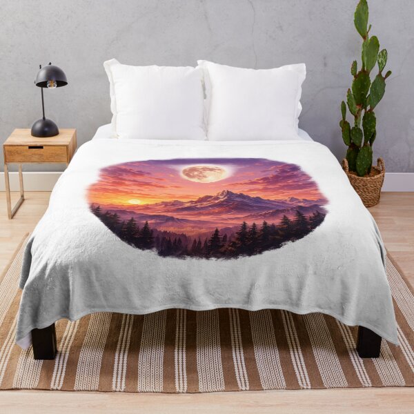 Item preview, Fantastic Mountains Under the Double Moon designed and sold by KM Design.