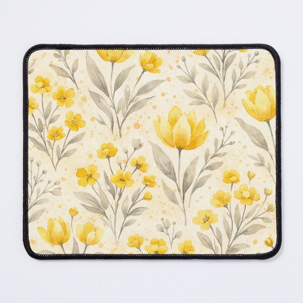 Item preview, Watercolor Yellow Tulips and Buttercups Floral Seamless Pattern designed and sold by Owcomm.