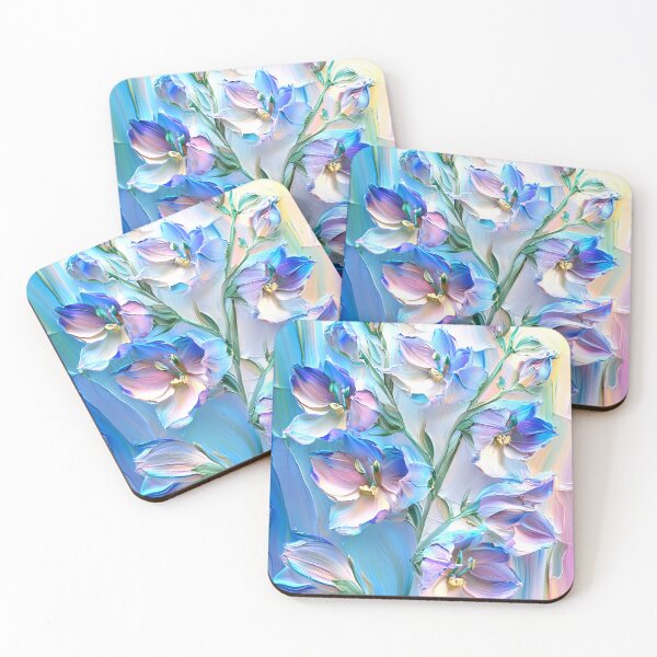Item preview, Dreamy Blue And Pastel Pink Floral Digital Painting designed and sold by DEC02.