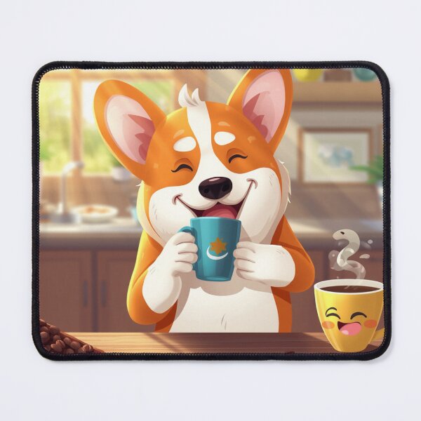 Item preview, Coffee Corgi Cute Dog Sticker designed and sold by ModernMoodCo.