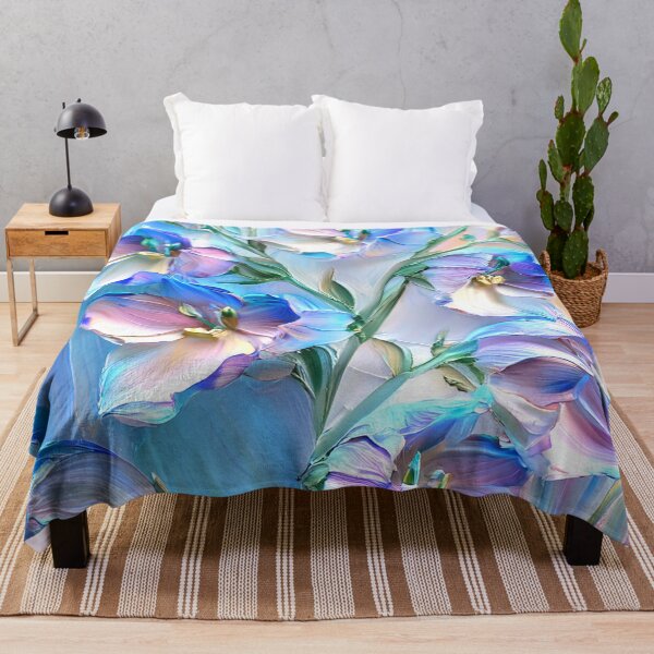 Item preview, Dreamy Blue And Pastel Pink Floral Digital Painting designed and sold by DEC02.