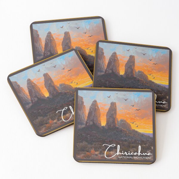 Item preview, Chiricahua National Monument Sunset Travel Poster | Arizona Desert Landscape Art designed and sold by SimplyJasper.