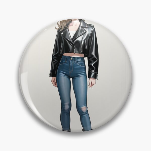 Item preview, Fashion - Man in Black Leather Jacket Slim Jeans Streetwear Anime Variant 7 designed and sold by AnimeShin.