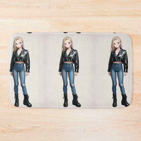 Item preview, Fashion - Man in Black Leather Jacket Slim Jeans Streetwear Anime Variant 7 designed and sold by AnimeShin.